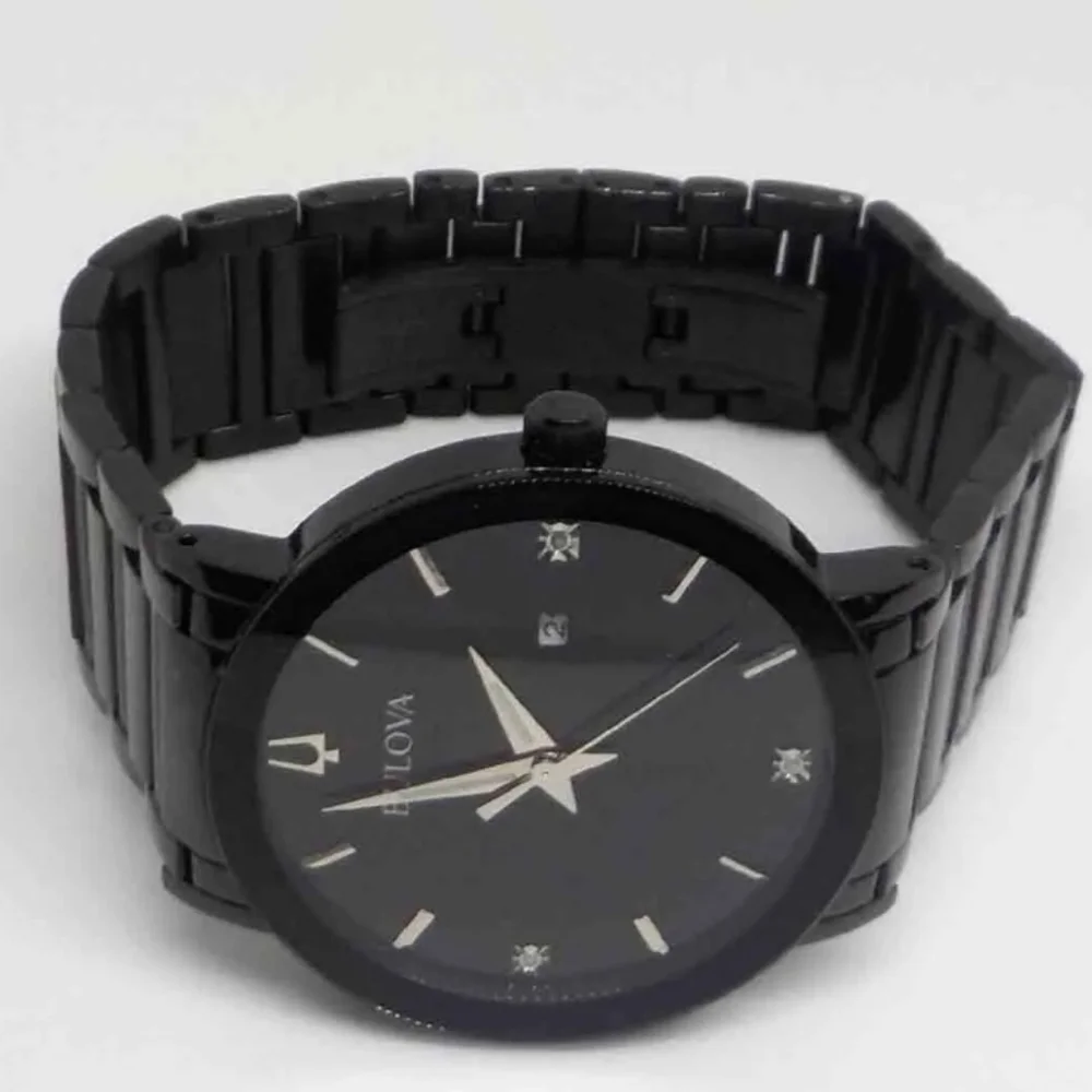 ***SOLD*** Bulova Modern Diamond Black Dial Men's Watch - Picture 5 of 11